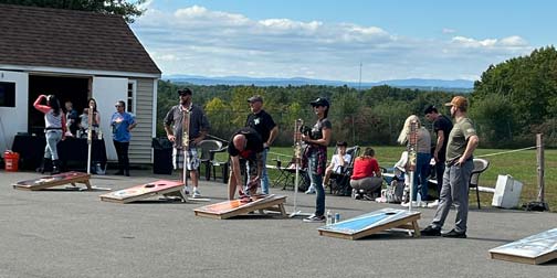 Corn Hole Fundraiser competition area right side.