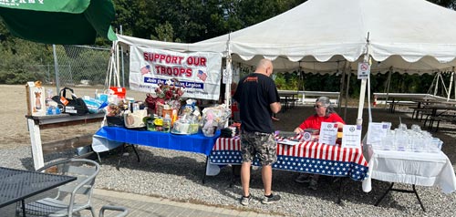 Corn Hole Fundraiser welcome tent