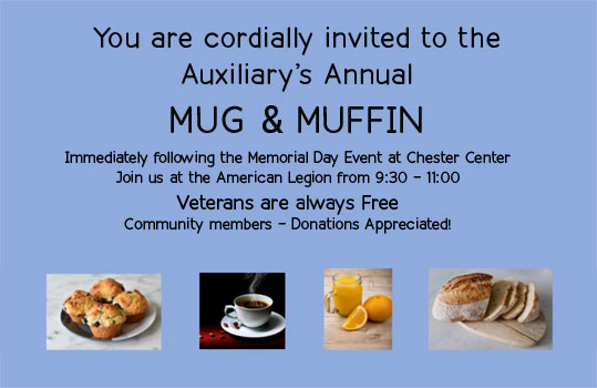 2026 Auxiliary Annual Mug and Muffin Event graphic